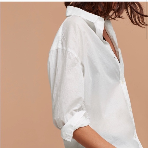 Aritzia Community oversized white blouse (sz1) - Picture 1 of 3